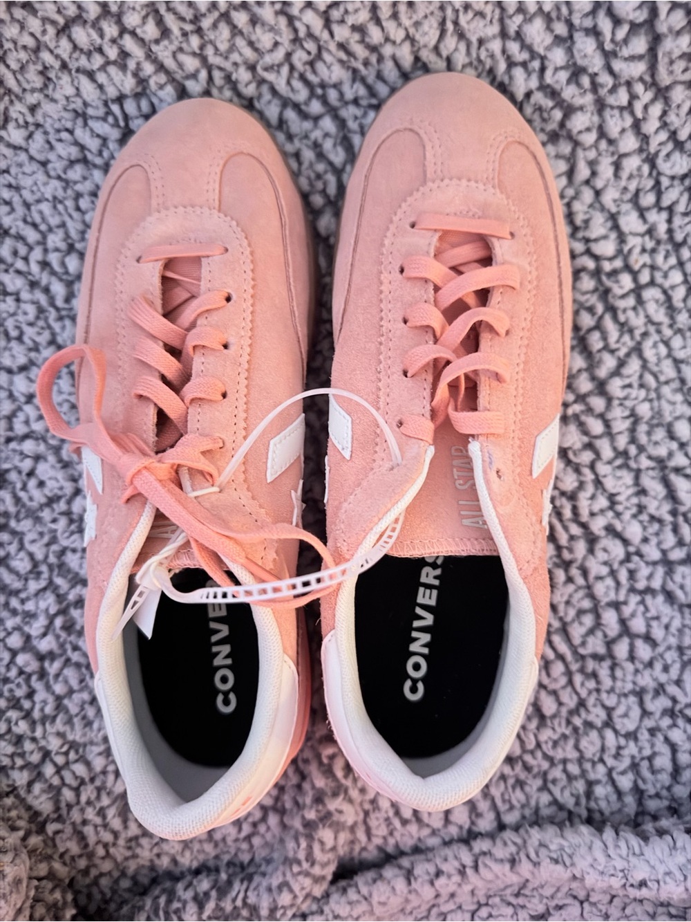 Converse Women's Blush Pink Suede Low-Top Sneakers